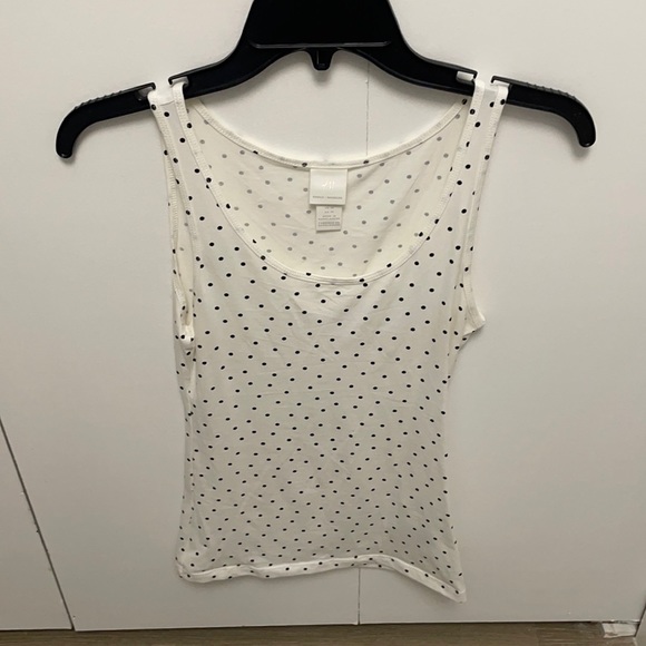 H&M XS white polka dot tank - Picture 1 of 2